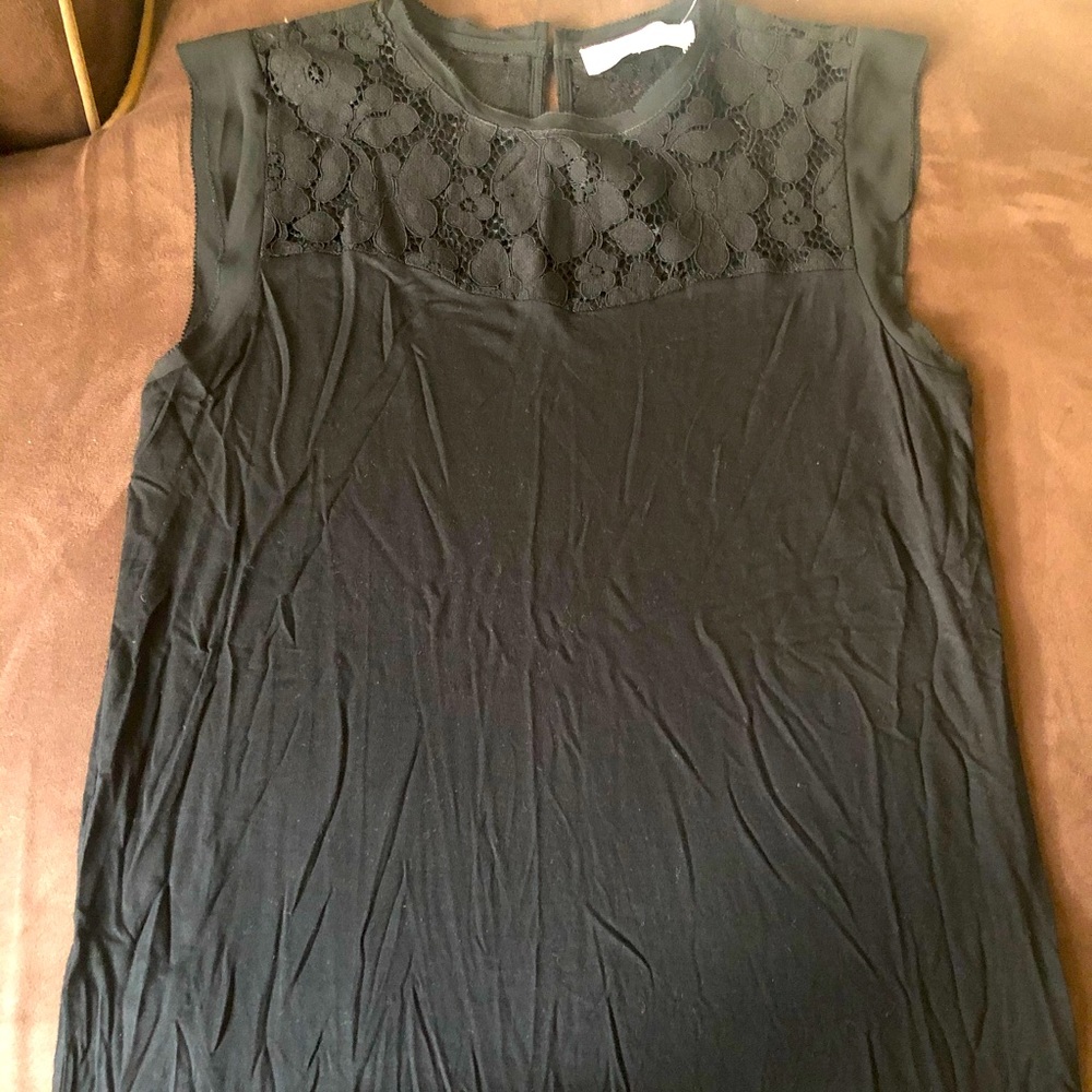 LOFT black sleeveless blouse!